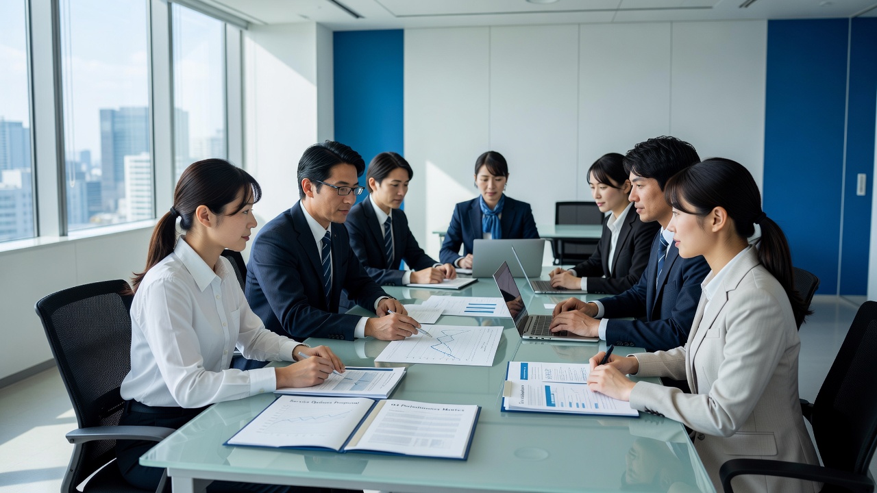 スタッフとお客様のサービス相談の様子