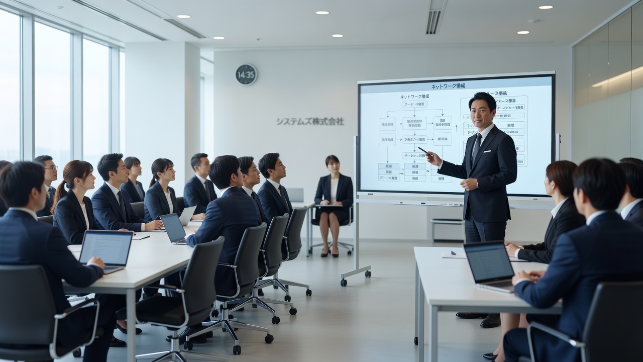 ITトレーニングセッションでクラウドサービスの操作方法を学んでいるスタッフの様子
